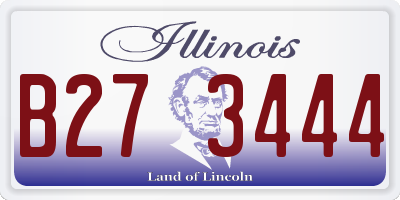 IL license plate B273444