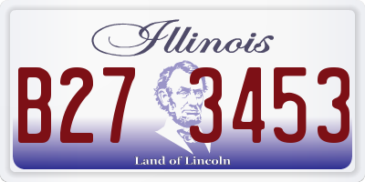 IL license plate B273453