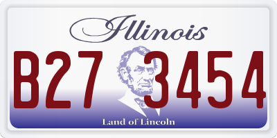 IL license plate B273454
