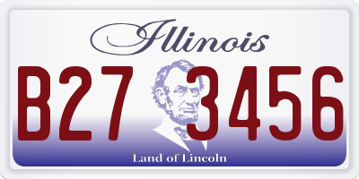 IL license plate B273456