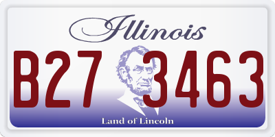 IL license plate B273463