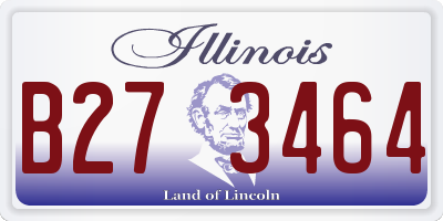 IL license plate B273464