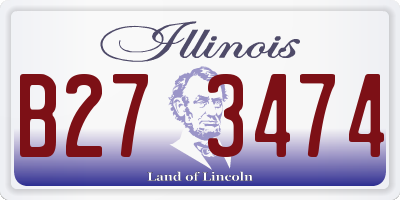 IL license plate B273474