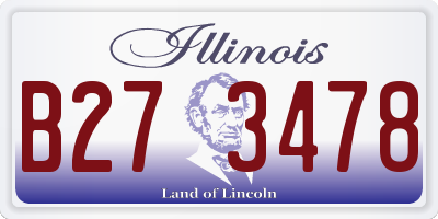 IL license plate B273478
