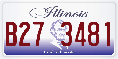 IL license plate B273481