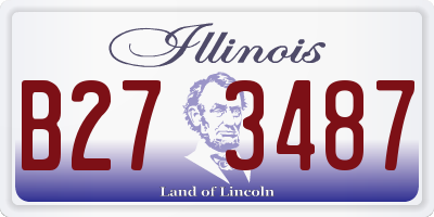 IL license plate B273487