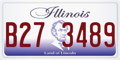 IL license plate B273489