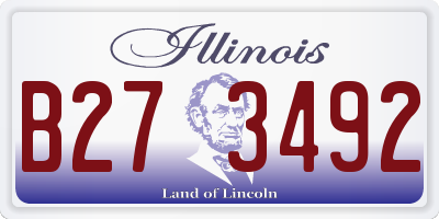 IL license plate B273492