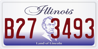 IL license plate B273493