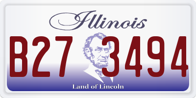 IL license plate B273494