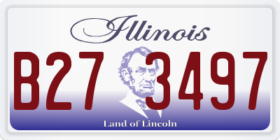 IL license plate B273497