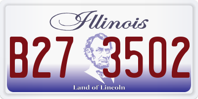 IL license plate B273502