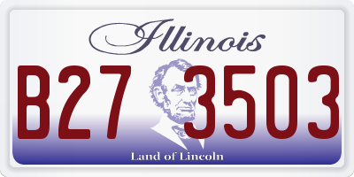 IL license plate B273503