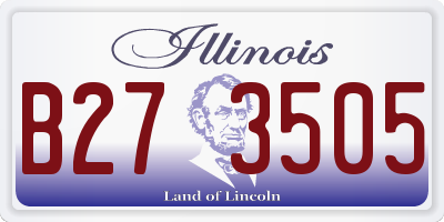 IL license plate B273505