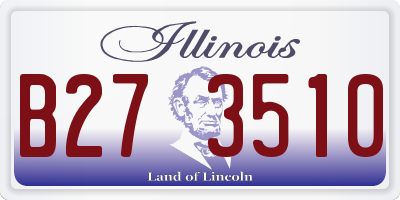IL license plate B273510