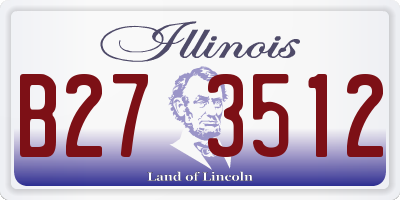 IL license plate B273512