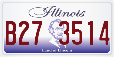 IL license plate B273514