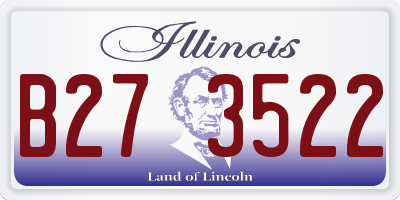 IL license plate B273522