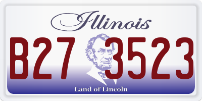 IL license plate B273523