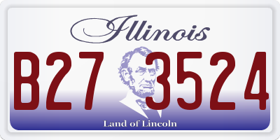 IL license plate B273524