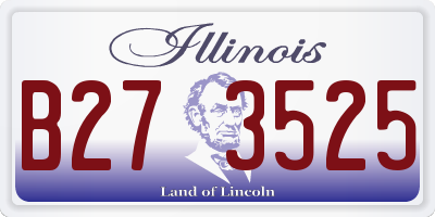 IL license plate B273525