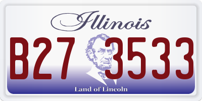 IL license plate B273533