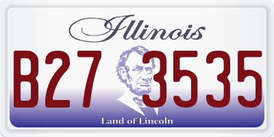 IL license plate B273535