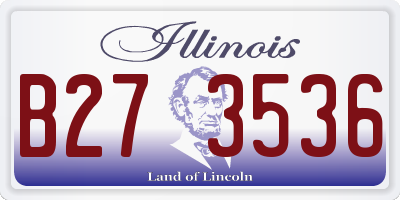 IL license plate B273536