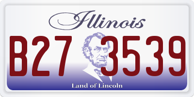 IL license plate B273539