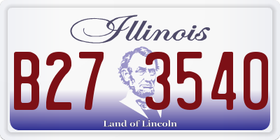 IL license plate B273540