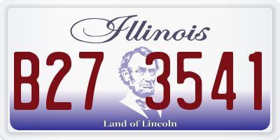 IL license plate B273541