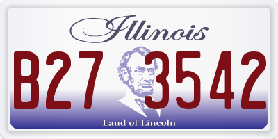 IL license plate B273542