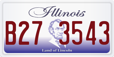 IL license plate B273543