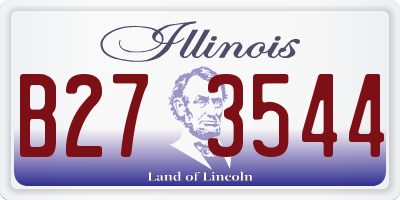 IL license plate B273544