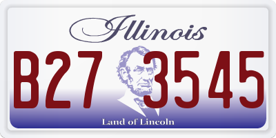 IL license plate B273545