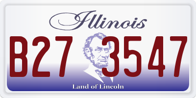 IL license plate B273547
