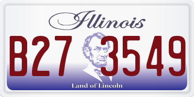 IL license plate B273549