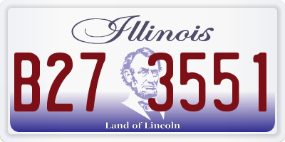 IL license plate B273551