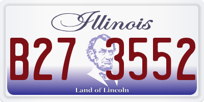 IL license plate B273552