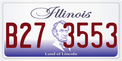 IL license plate B273553