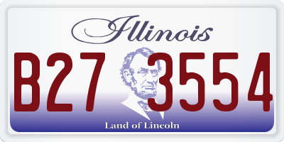 IL license plate B273554