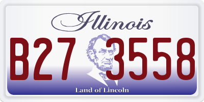IL license plate B273558