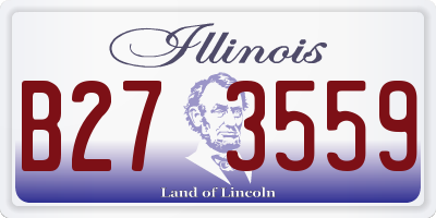 IL license plate B273559