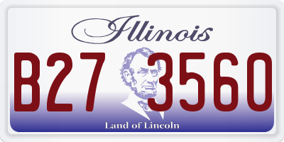 IL license plate B273560
