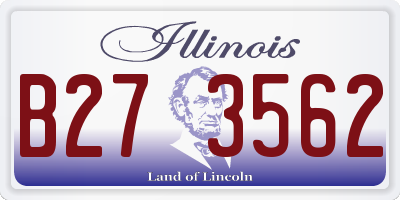 IL license plate B273562