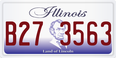 IL license plate B273563