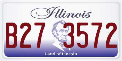 IL license plate B273572