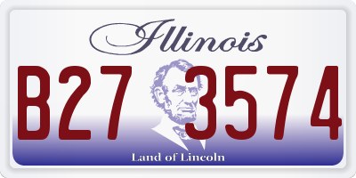 IL license plate B273574