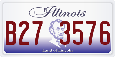 IL license plate B273576