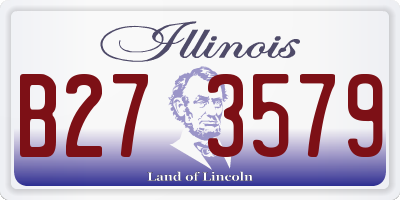 IL license plate B273579